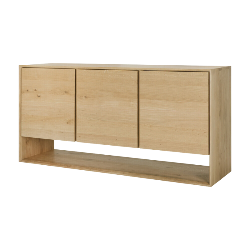 The Nordic Sideboard from Ethnicraft 62.5 inch size angled.