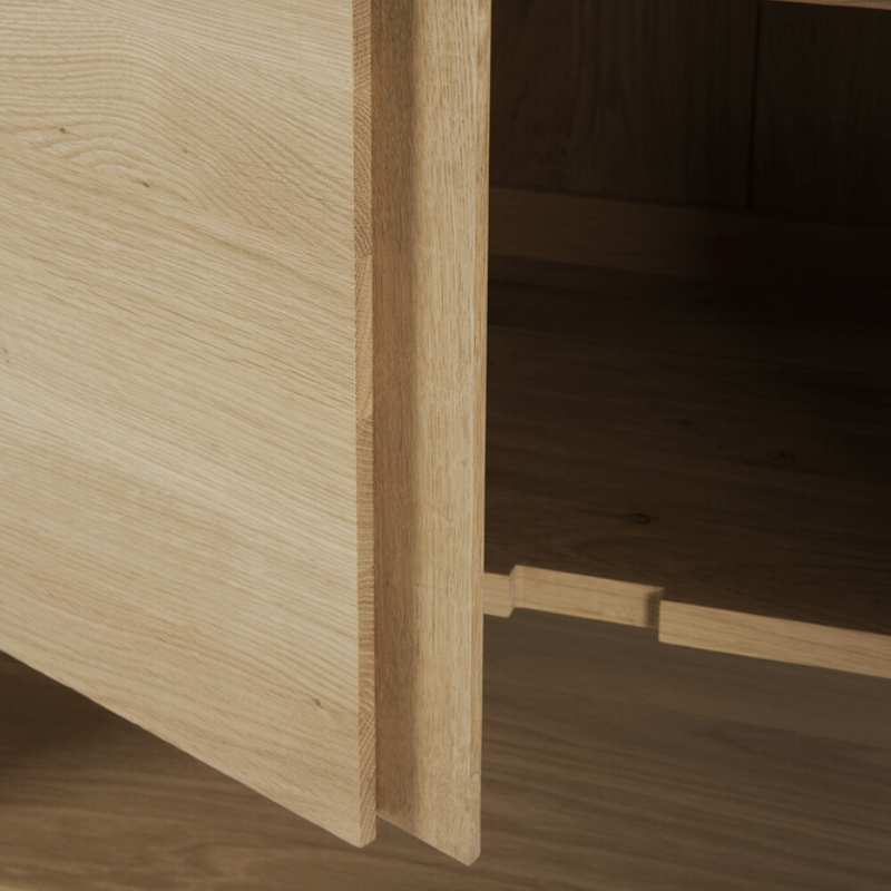 The Nordic Sideboard from Ethnicraft showing the storage.