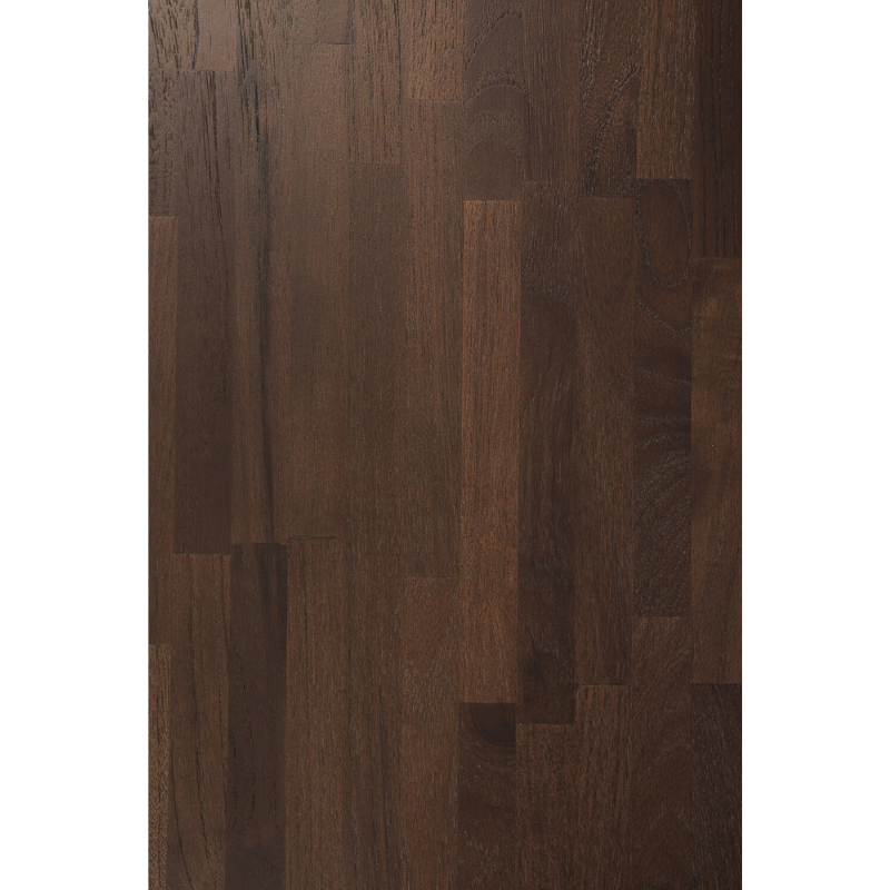 The Oblic Side Table from Ethnicraft in brown teak wood swatch.