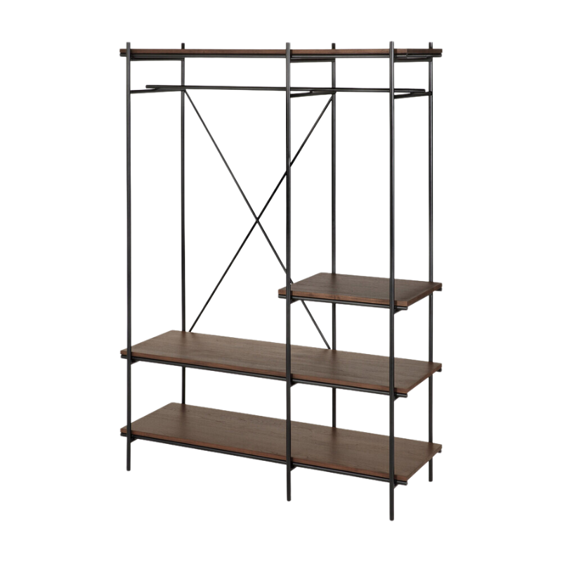 The Oscar Hanging Rack from Ethnicraft from the side.