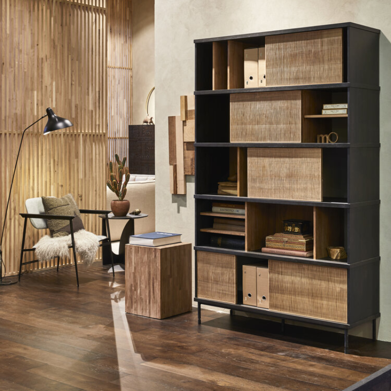 The Oscar Rack from Ethnicraft in a living room.