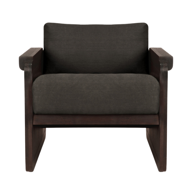 The Panel Lounge Chair by Ethnicraft from a front angle.