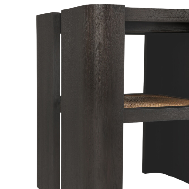 The Panel Side Table from Ethnicraft close up.