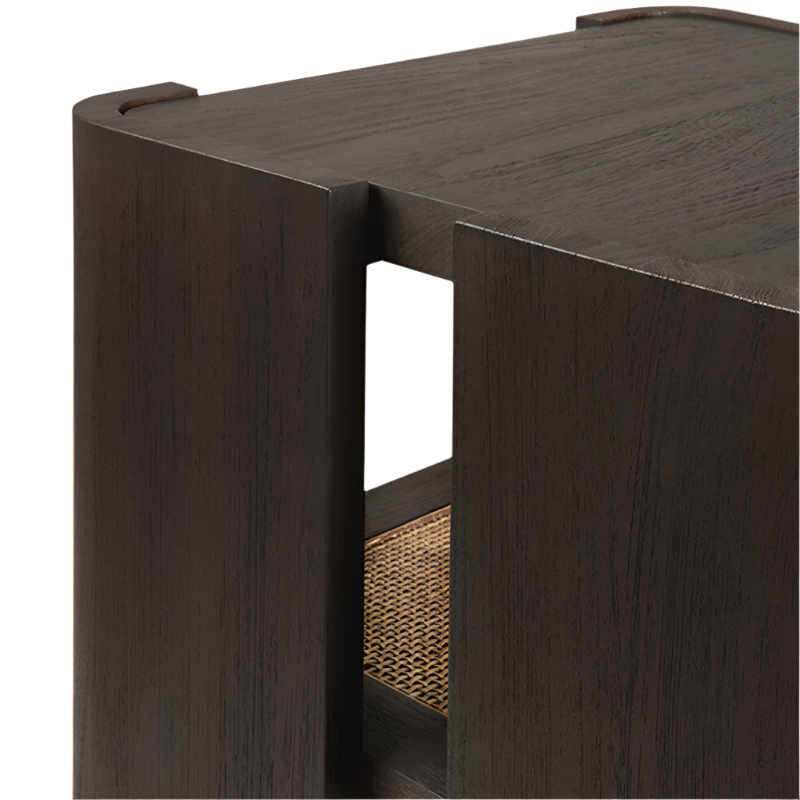 The Panel Side Table from Ethnicraft in detail.