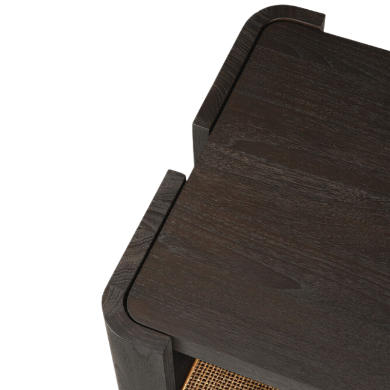 The Panel Side Table from Ethnicraft focusing on the tabletop.