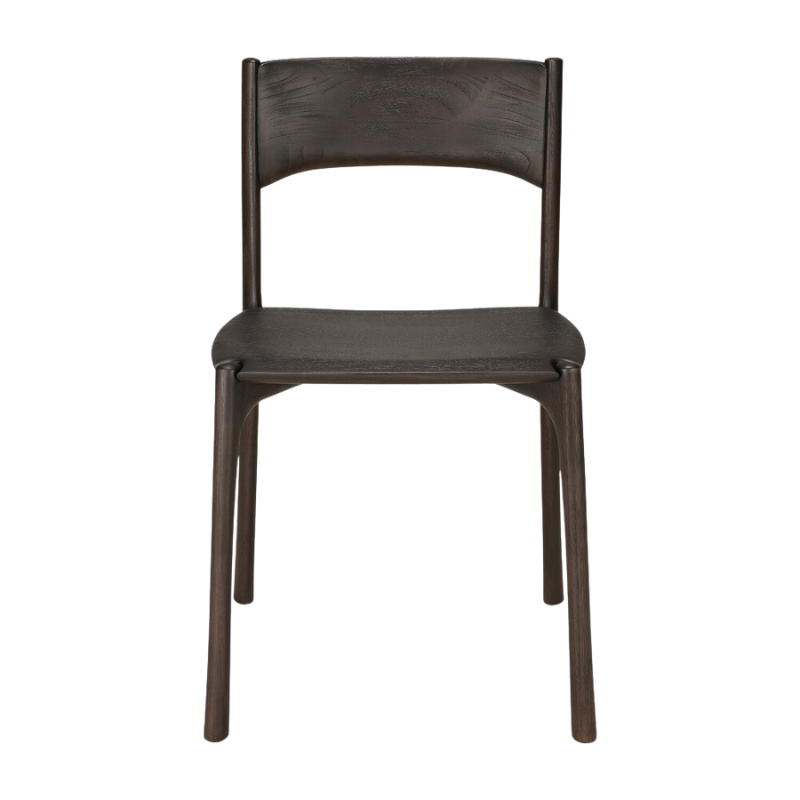 The PI Dining Chair without Armrest by Ethnicraft from the front side.
