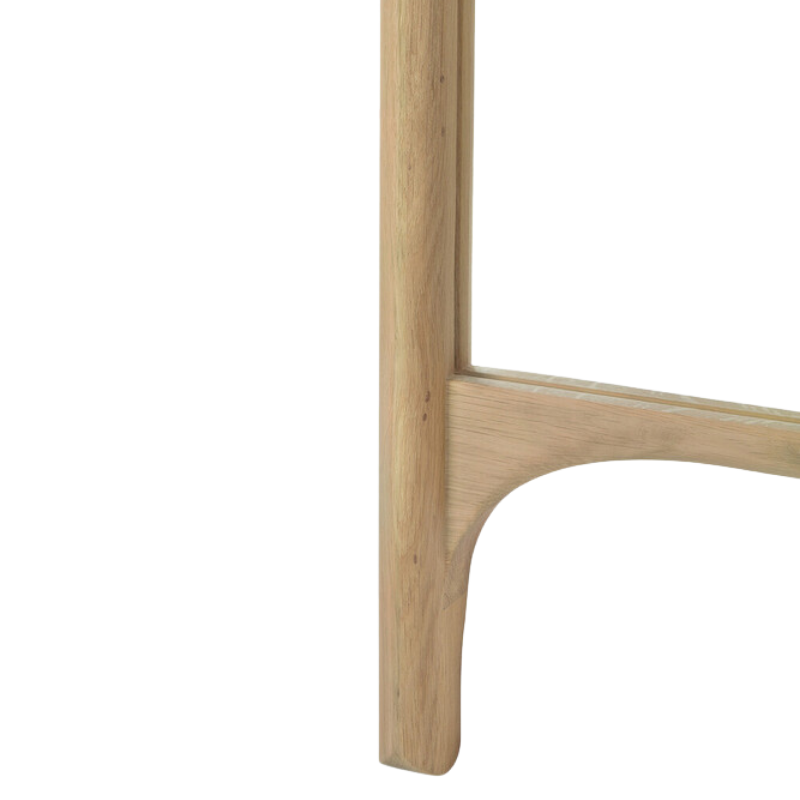 The PI Oak Floor Mirror by Ethnicraft with leg close-up. all-groups