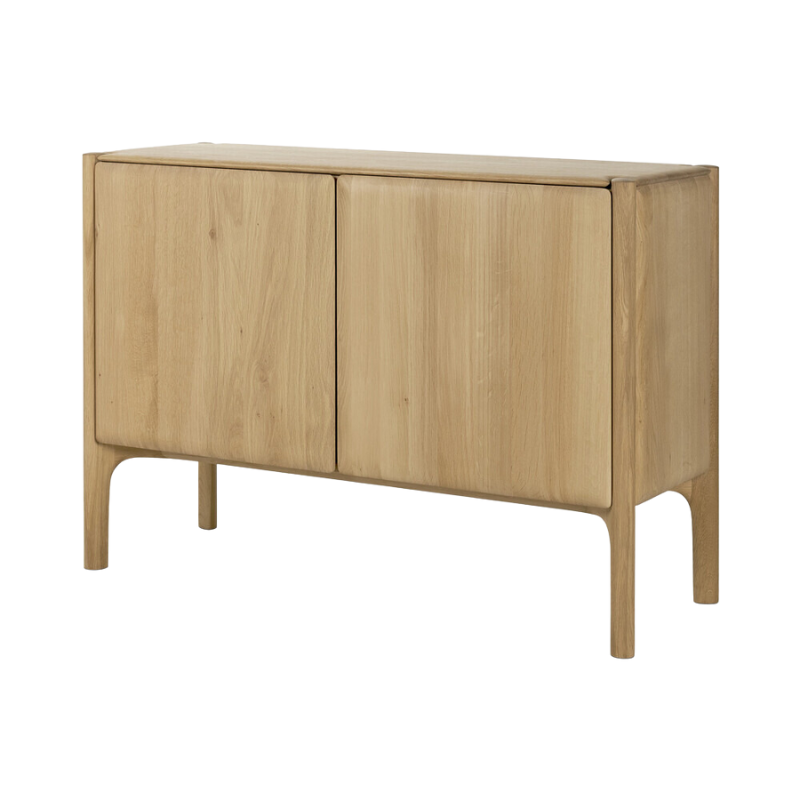 The 47 inch PI Sideboard from Ethnicraft in oak from an angle.