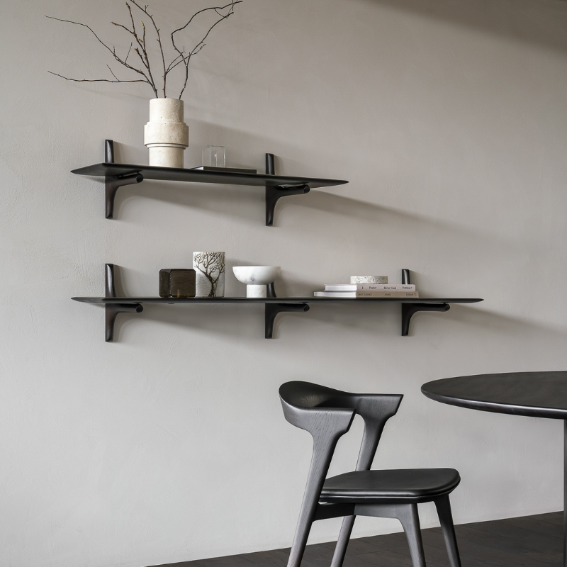 The PI Wall Shelf from Ethnicraft in a dining room.