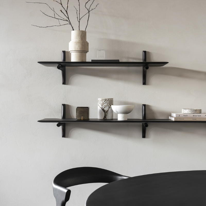 The PI Wall Shelf from Ethnicraft in a living room.