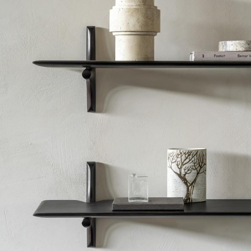 The PI Wall Shelf from Ethnicraft in a lounge.