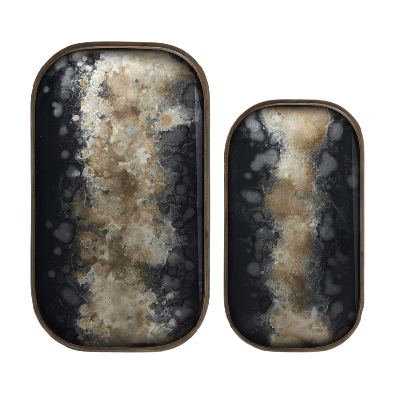 The Rectangular Organic Valet Tray Black Collection from Ethnicraft.