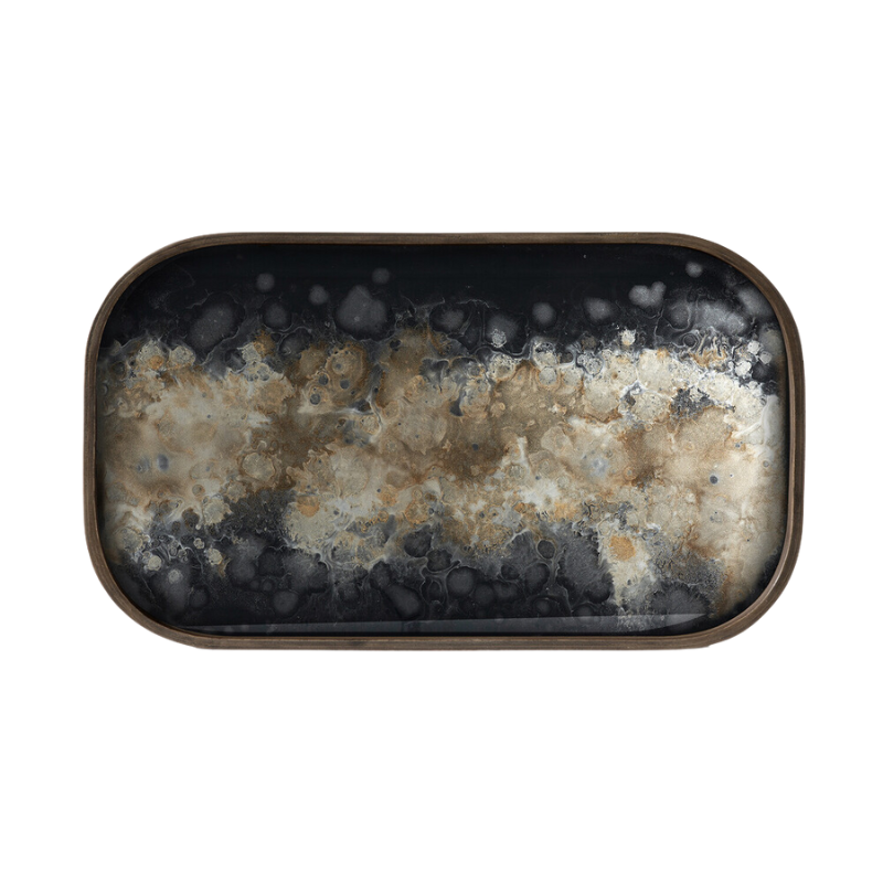 The Rectangular Organic Valet Tray Large Black from Ethnicraft.