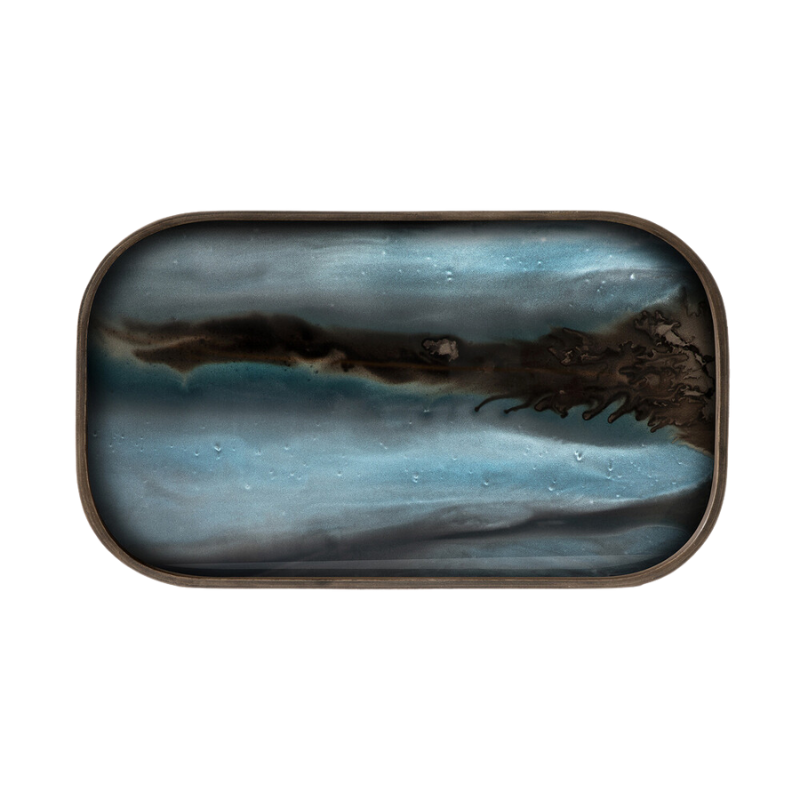 The Rectangular Organic Valet Tray Large Slate from Ethnicraft.