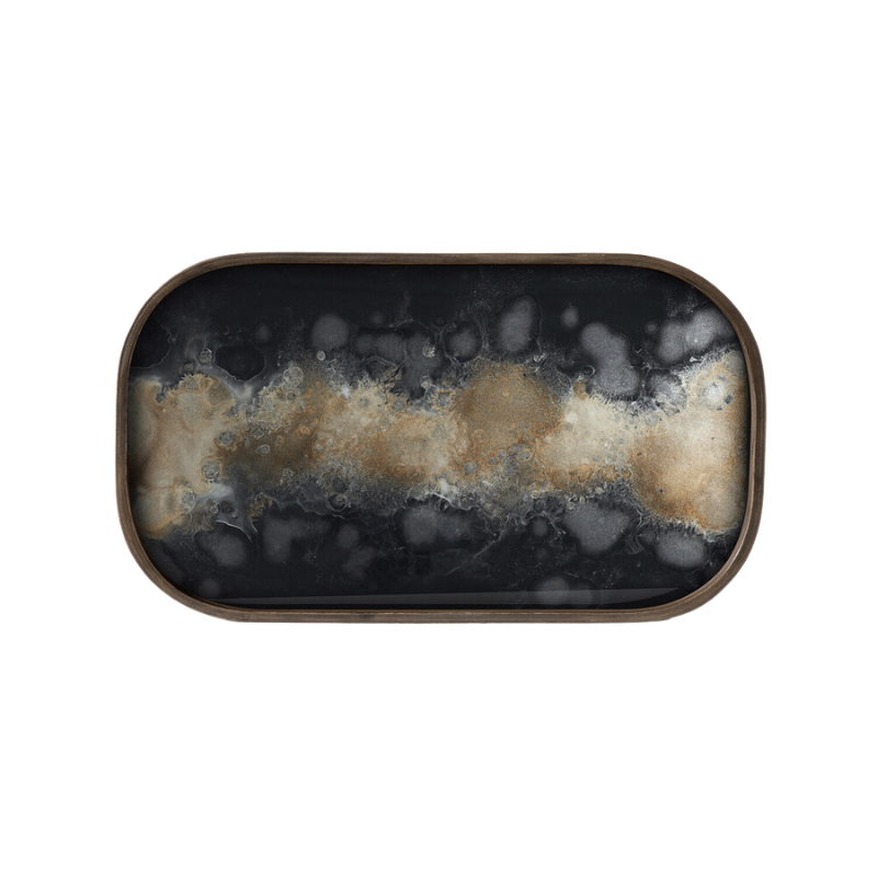 The Rectangular Organic Valet Tray Small Black from Ethnicraft.