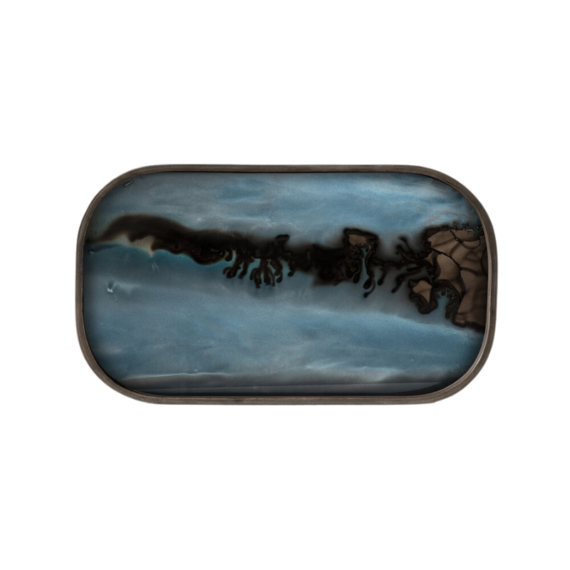 The Rectangular Organic Valet Tray Small Slate from Ethnicraft.