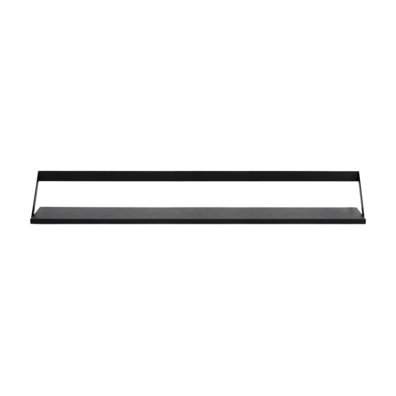 The Ribbon Shelf from Ethnicraft made with black oak wood and black metal, 55.5 inch size.
