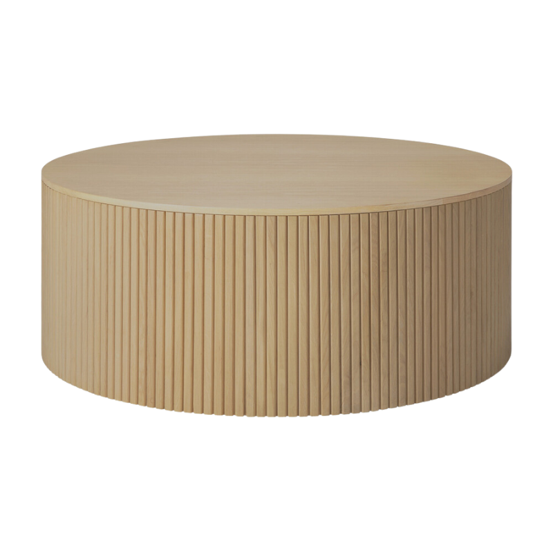 The 31.5 inch Roller Max Coffee Table Oak by Ethnicraft.