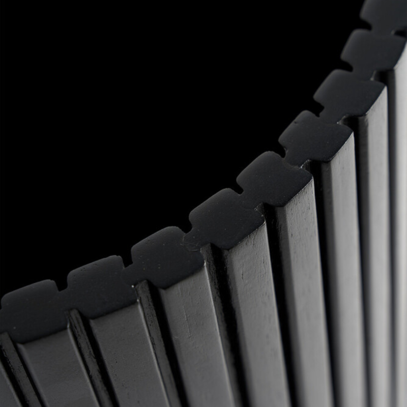 The Roller Max Paper Basket by Ethnicraft with a close-up from the top angle.