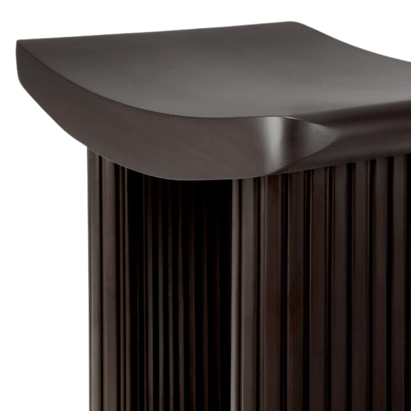 The Roller Max Stool from Ethnicraft in detail.