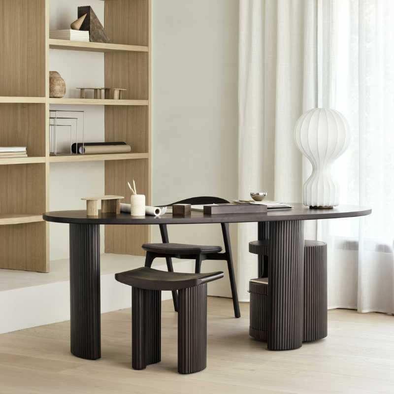 The Roller Max Stool from Ethnicraft in an office.