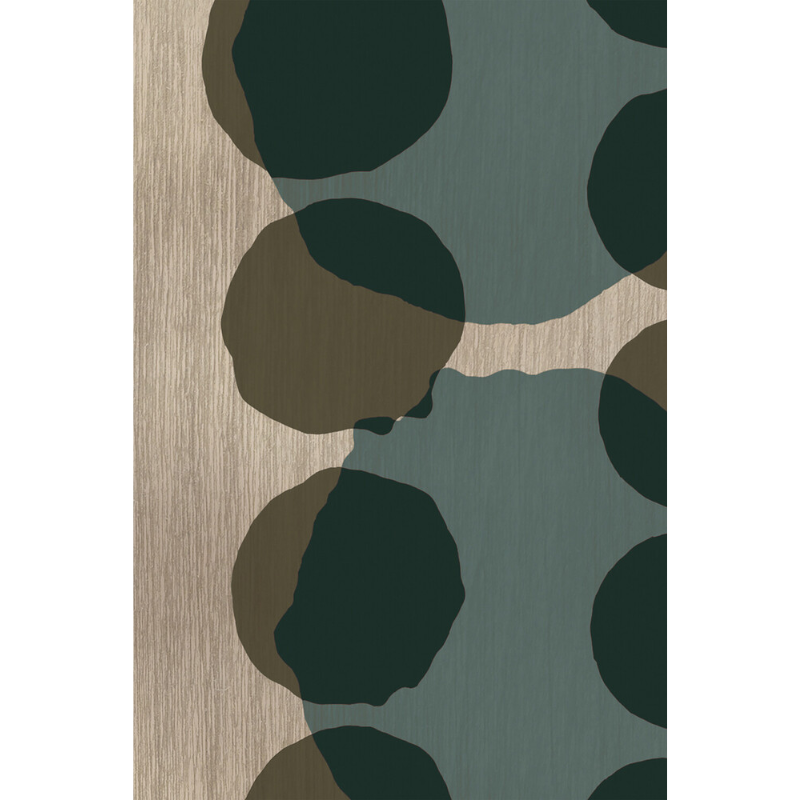 The Layered Dots Glass Tray from Ethnicraft round shape, medium size in detail.