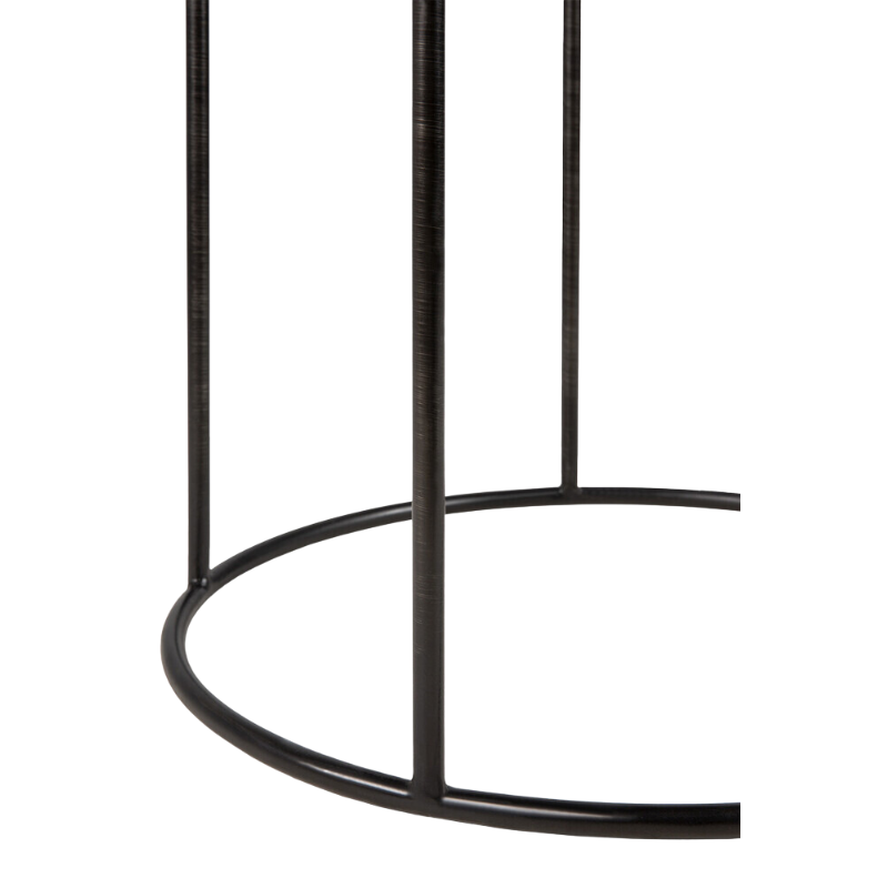 The round Tray Side Table from Ethnicraft close up.