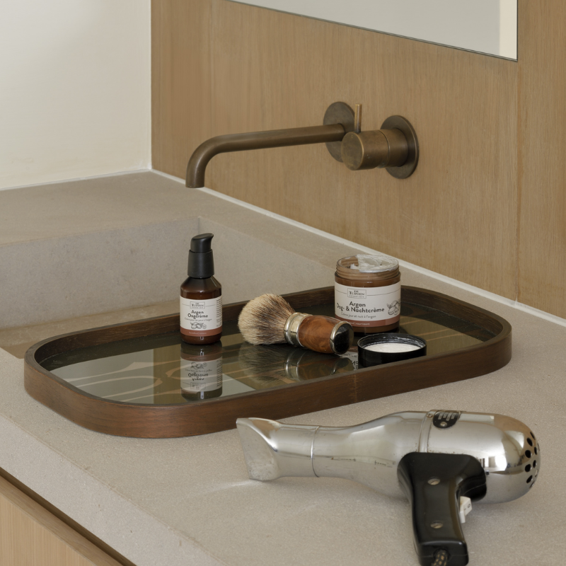 The Second Nature Valet Tray Small Rectangular from Ethnicraft in a kitchen.