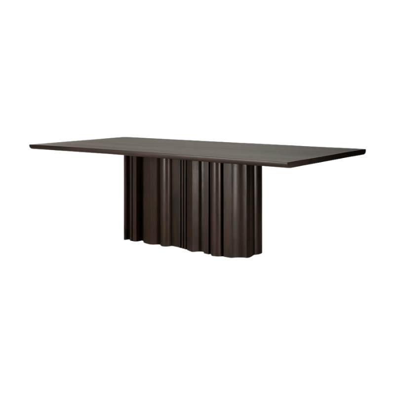 The Sequence Dining Table by Ethnicraft from a side angle.