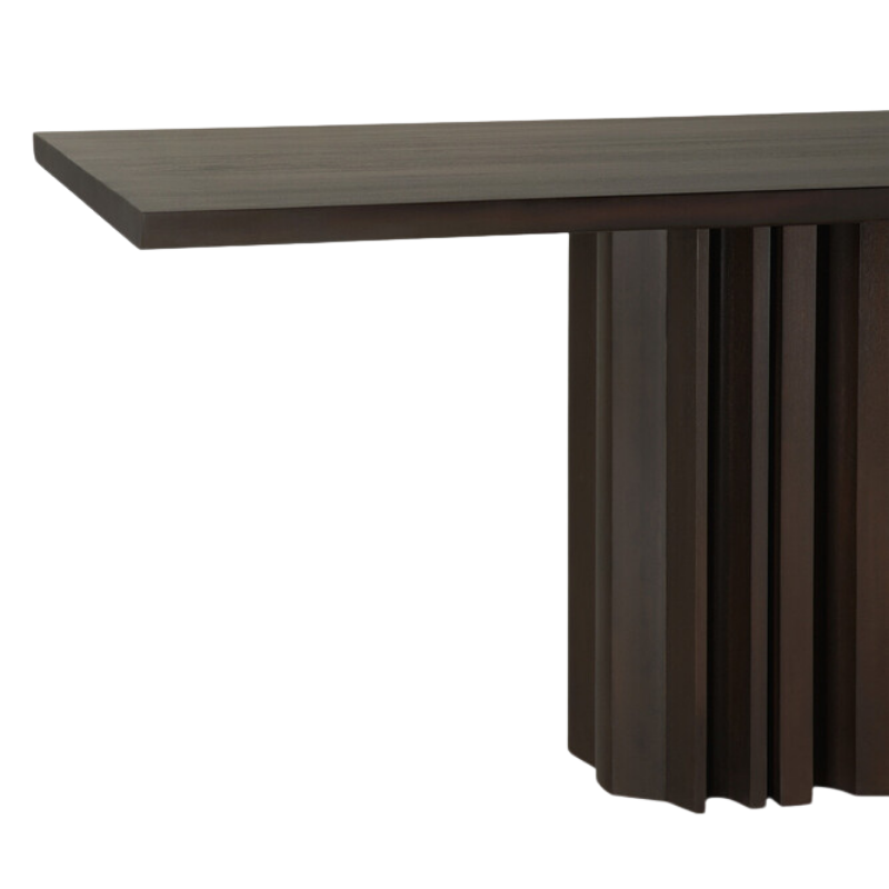 The Sequence Dining Table by Ethnicraft focusing on the tabletop in detail.