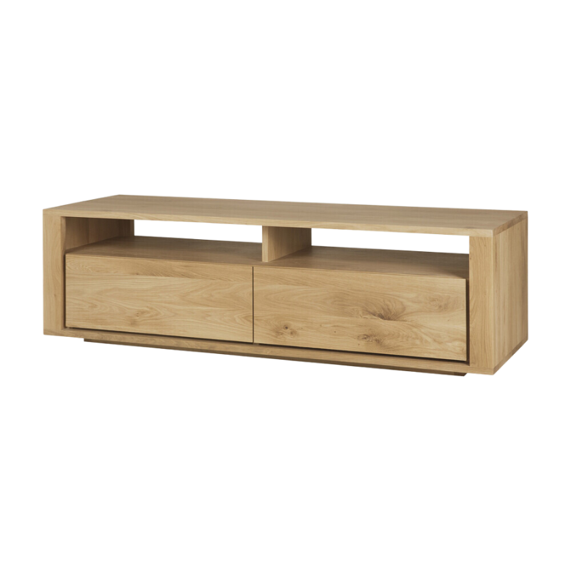 The Shadow TV Cupboard from Ethnicraft 55.5 inch size from the side.