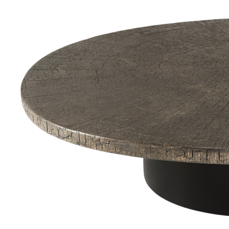 The 54.5 inch Slice Coffee Table from Ethnicraft close up.
