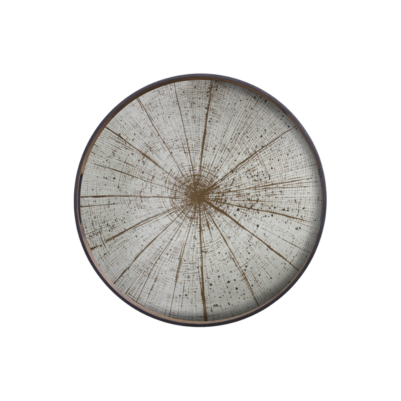 The small round Slice Mirror Tray from Ethnicraft.
