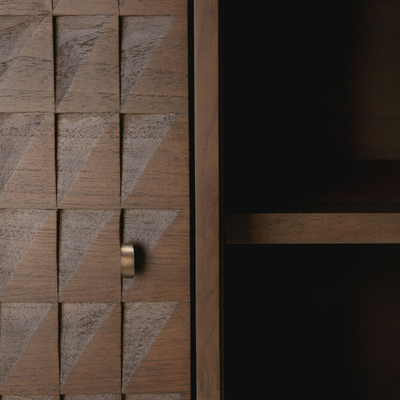 The Sono Sideboard from Ethnicraft showing the detail of the stoage.