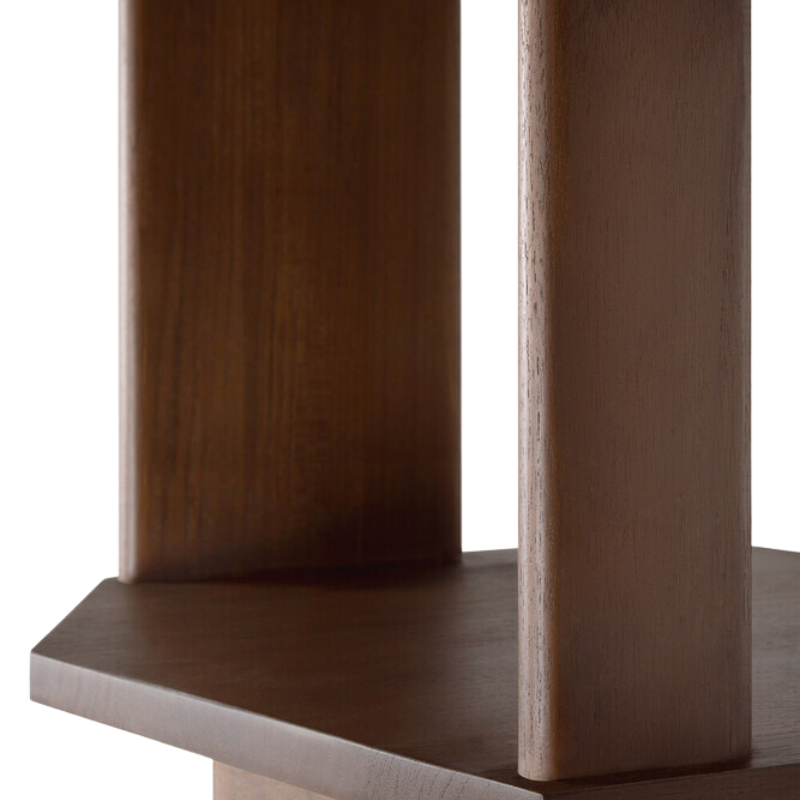 The Stairs Column from Ethnicraft shelf close up.