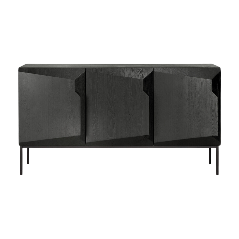 The Stairs Sideboard from Ethnicraft 59.5 inch in black oak.