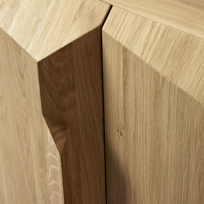The Stairs Sideboard from Ethnicraft in oak close up.