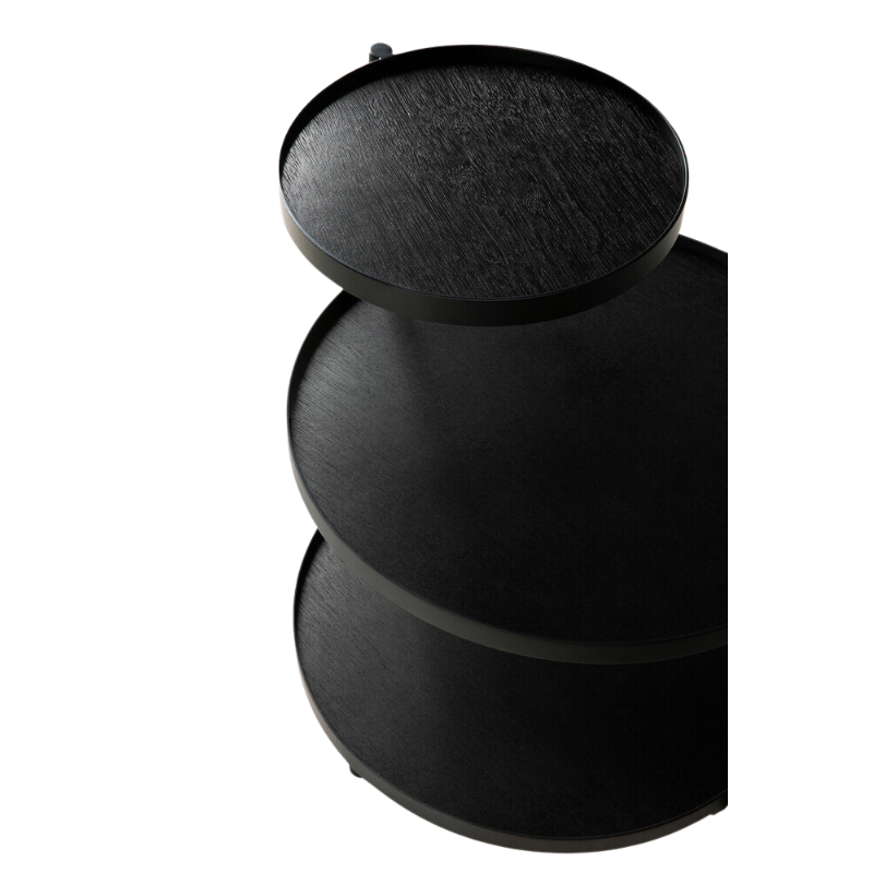 The Swivel Tray Side Table from Ethnicraft from above showing the tabletops.