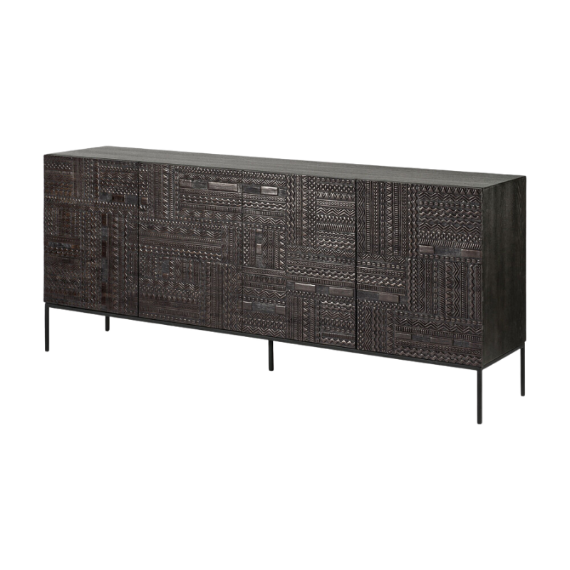 The 79 inch Tabwa Sideboard from Ethnicraft from an angle.