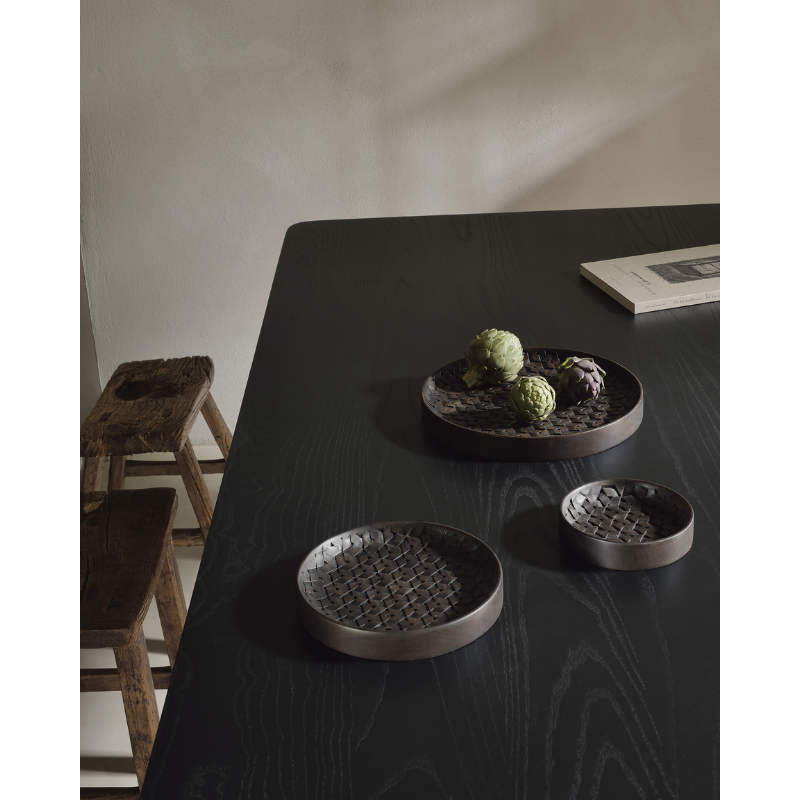 The Tampa Board Set from Ethnicraft in a dining room.