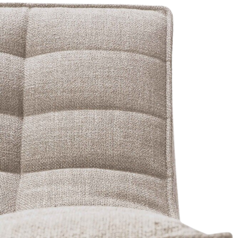 The N701 Three Seater Sofa from Ethnicraft with beige standard fabric in detail.