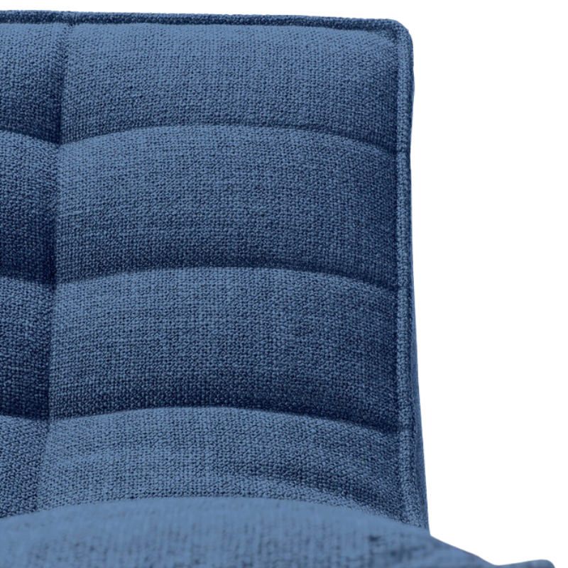 The N701 Three Seater Sofa from Ethnicraft with blue standard fabric in detail.
