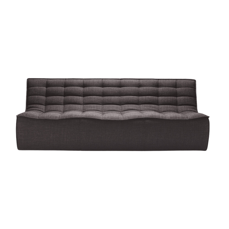 The N701 Three Seater Sofa from Ethnicraft with dark grey standard fabric.
