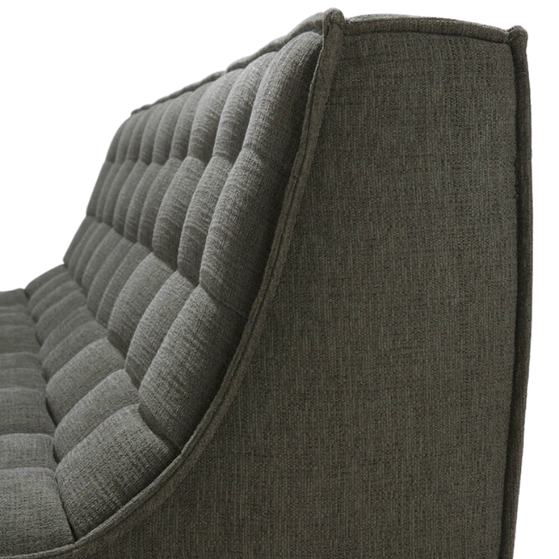 The N701 Three Seater Sofa from Ethnicraft with moss eco fabric backrest.