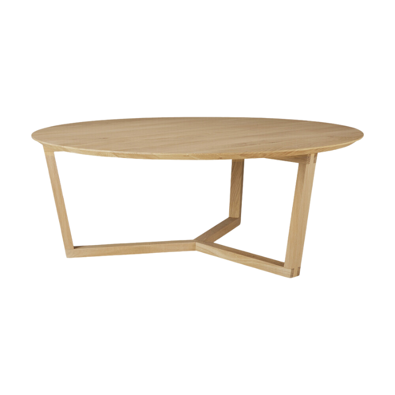 The Tripod Coffee Table from Ethnicraft at an angle.