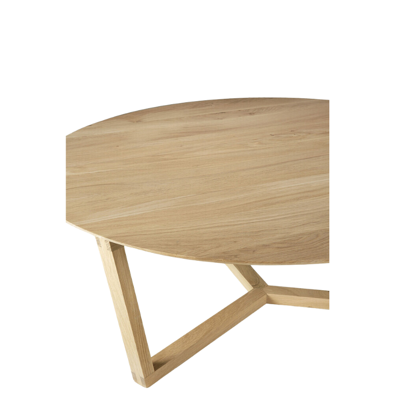 The Tripod Coffee Table from Ethnicraft close up.