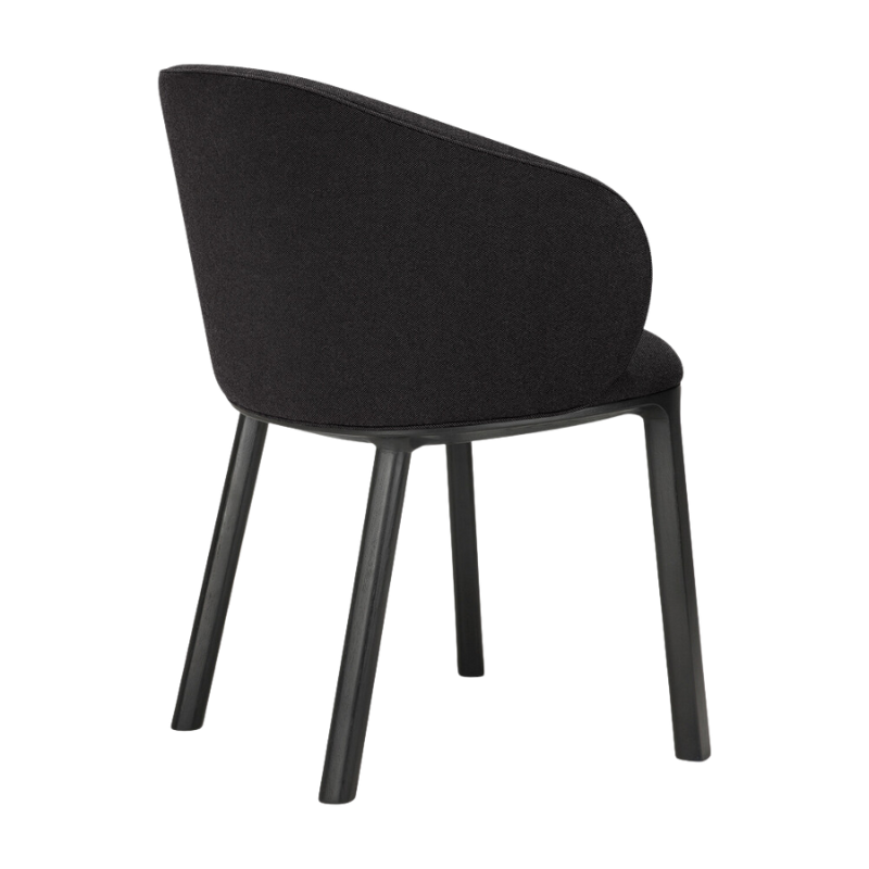 The Unda Dining Chair from Ethnicraft in black from the back.