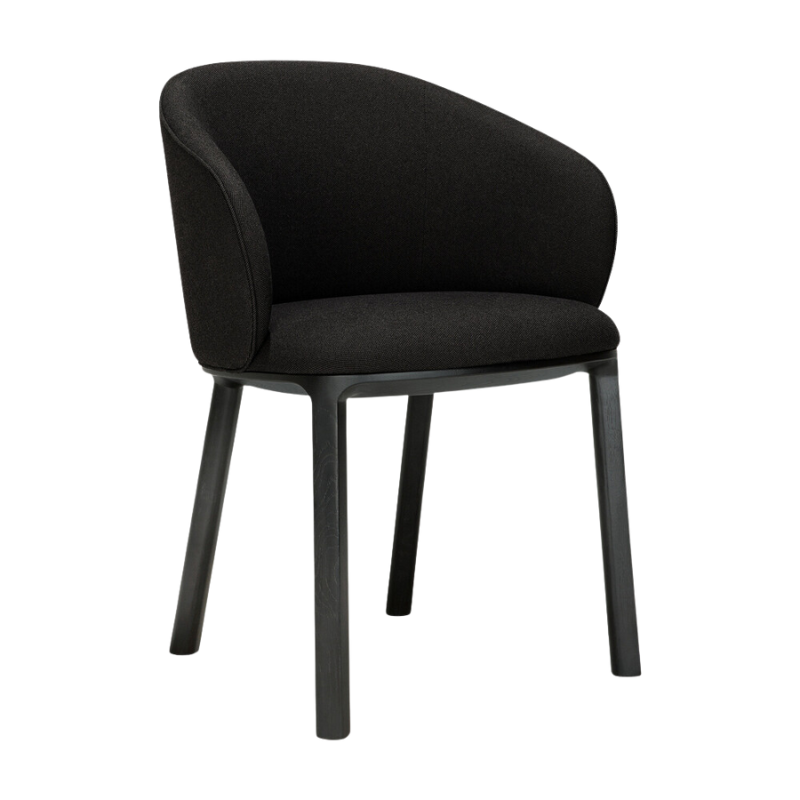 The Unda Dining Chair from Ethnicraft in black.