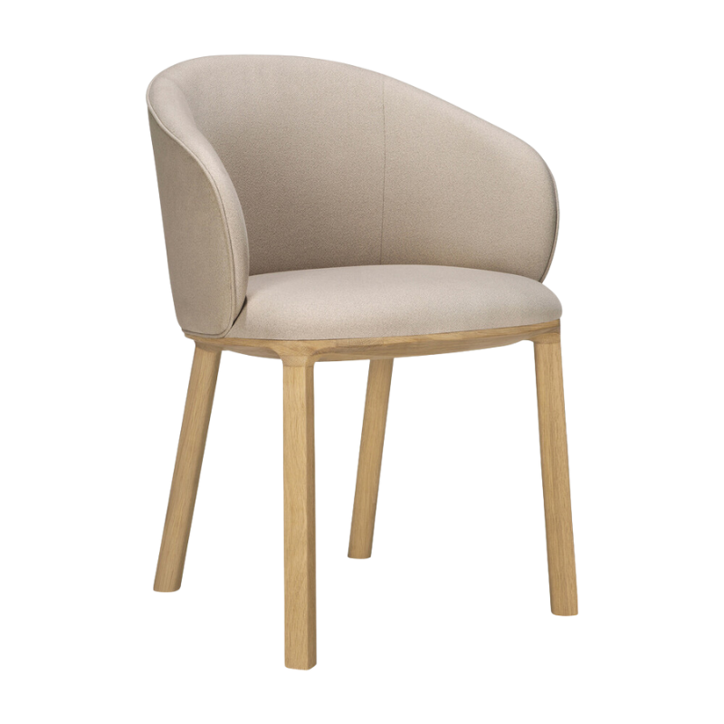 The Unda Dining Chair from Ethnicraft in salt.