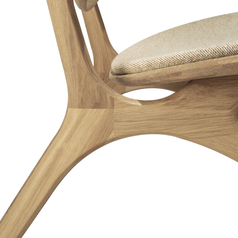 The Upholstered Eye Lounge Chair from Ethnicraft frame.